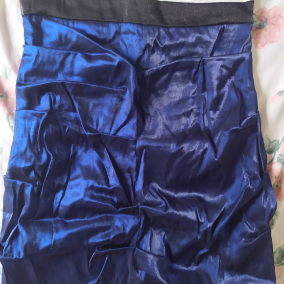 Blue Y2K Colorblock Bodycon Cocktail Prom Dress - Picture 5 of 8